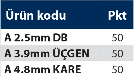A 2.5MM-DB - Anahtar - Teknik Veri