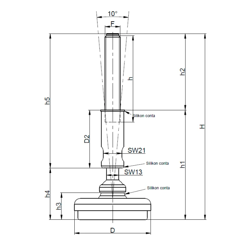 HİA - Hijyenik İnoks Ayak